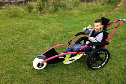 All-terrain wheelchair surprise gift for Ryan