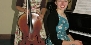 Hannah and Rebecca enthralled audience at lunch time concert