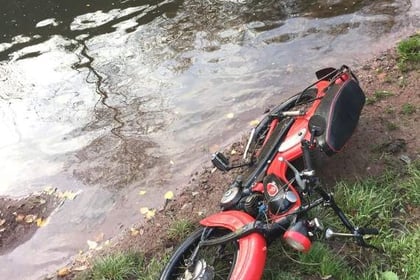 Crediton Police recover motorbike from river