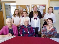 Pupils helped serve lunches at Cheriton Fitzpaine Welcome Club