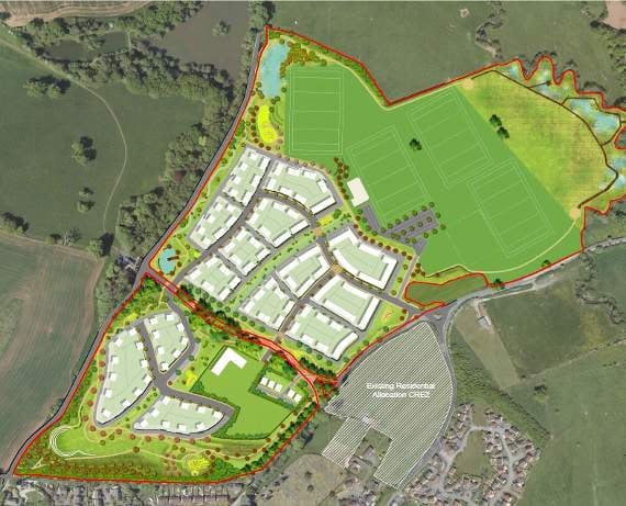 Planning officers approve revised plan for up to 257 homes and a new home for Crediton RFC at Creedy Bridge