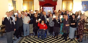 Crediton RFU among 25 charities to receive Devon Freemasons donations