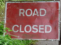 Fordton, Crediton road closure for BT works