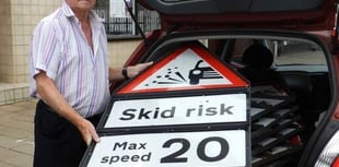 'Cross' Crediton man is collecting county council's abandoned road signs