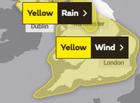 Be prepared for Storm Franklin this evening and tomorrow morning