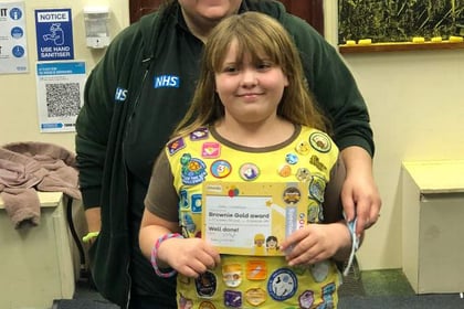 A Gold Award for 3rd Crediton Brownie, Sofia