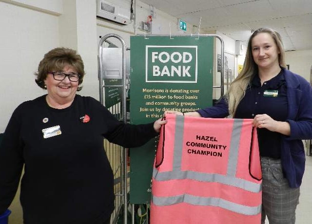 Hazel welcomed back as Community Champion at Crediton Morrisons store