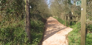 Footpath is now a resurfaced delight near Colebrooke
