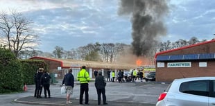 Huge fire breaks out in Totnes after explosion
