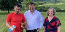 Black Dog Eggs host MP at Cobscombe Farm