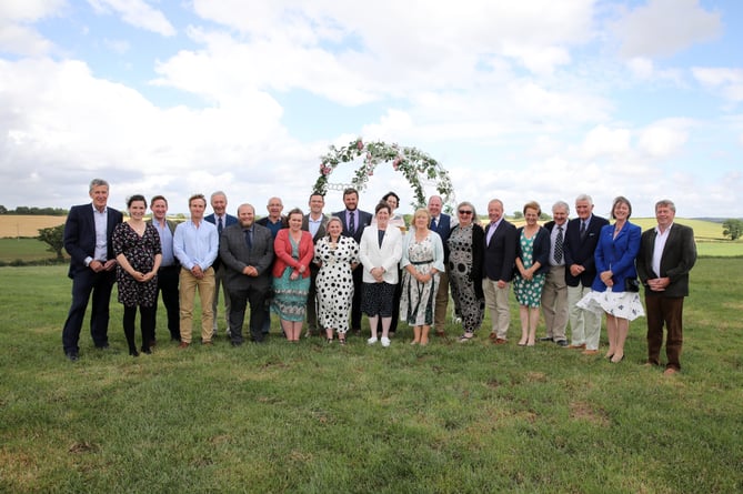 Young Farmers, guests and representatives from Taylor Wimpey at the YFC 90th anniversary event.
