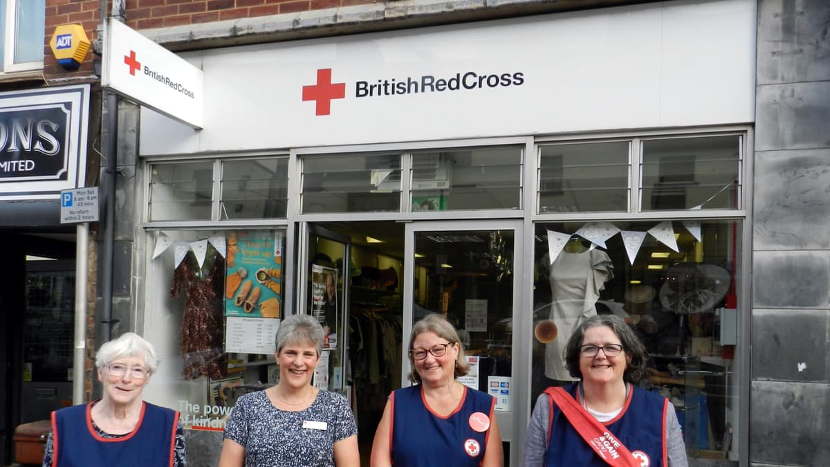 Crediton British Red Cross Charity Shop Celebrates Uk