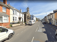 Biker hurt in town centre crash