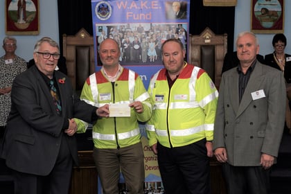 Devon Freemasons donate £1,500 to South West Blood Bikes
