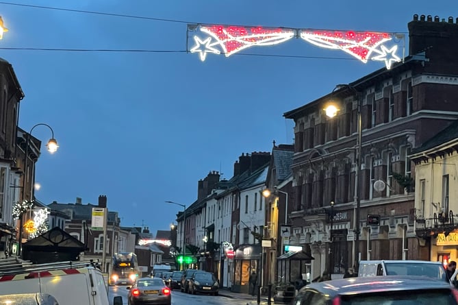 At the 2022 Christmas in Crediton Lights Switch-On.
