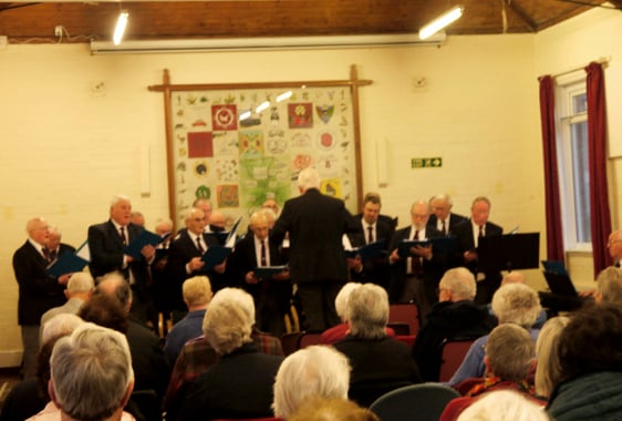 Exeter Male Voice Praise during the concert at Lapford. 