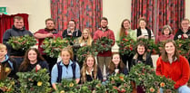 Newton St Cyres YFC members enjoyed wreath making workshop