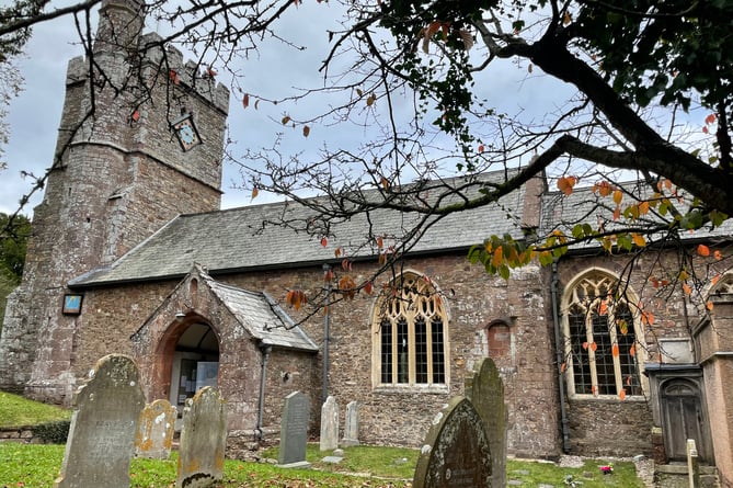 The church of St Cyr and St Julietta at Newton St Cyres.
