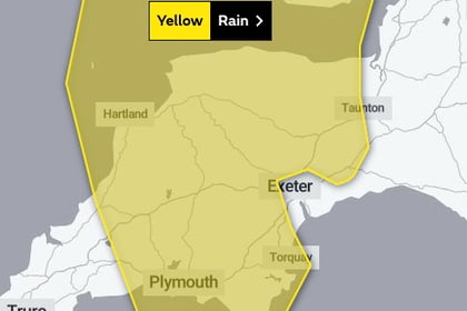 Yellow Warning of heavy rain likely to cause disruption