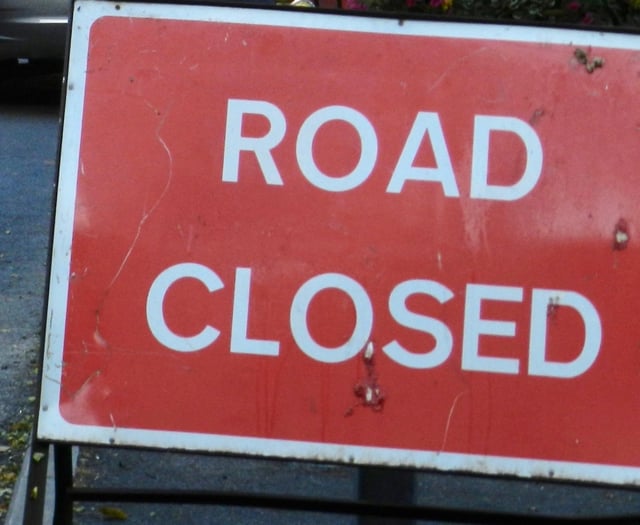 Temporary road closure in Crediton