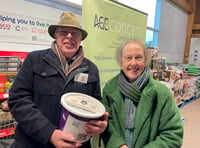 Donations collected for Age Concern Crediton and District
