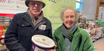 Donations collected for Age Concern Crediton and District
