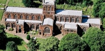 Towards Spring at Crediton Parish Church and Aerial photo offer