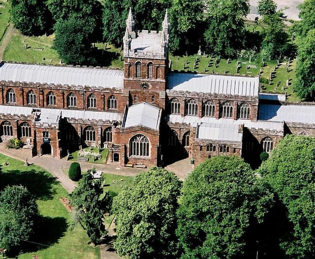 Towards Spring at Crediton Parish Church and Aerial photo offer