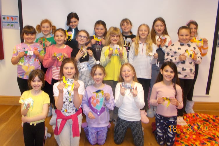 Members of the 4th Crediton Brownies during their holiday ‘around the world’.
