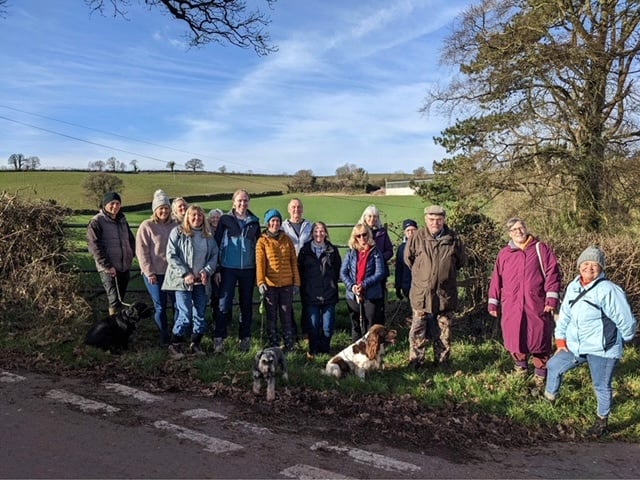 During the last Crediton Congregational Church Walk. 