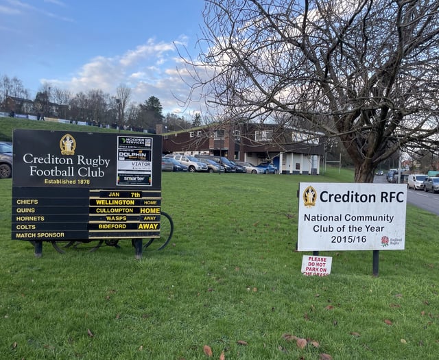 No respite for ground staff at Crediton Rugby Club