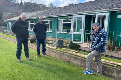 Work going on behind the scenes at Crediton Bowling Club
