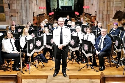 £300 for Church Fund from Fire and Rescue Band and Choir Concert
