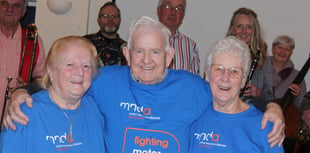 Band night at Crediton Football Club raised £1,100 for MND Assn
