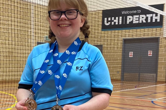 Dee Weiner from Crediton won two silver medals for England in the Scottish Disability Four Nations Badminton competition.