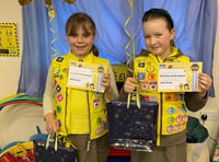 Gold Awards for Crediton Brownies Amelia and Lucy-Grace
