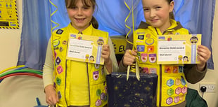 Gold Awards for Crediton Brownies Amelia and Lucy-Grace
