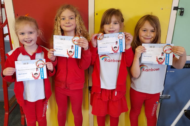 The proud Rainbows with their Silver Awards.