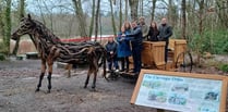 Horse and carriage sculpture opens at Stover Country Park
