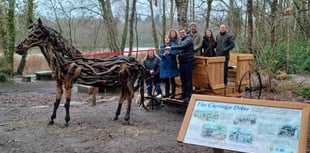 Horse and carriage sculpture opens at Stover Country Park
