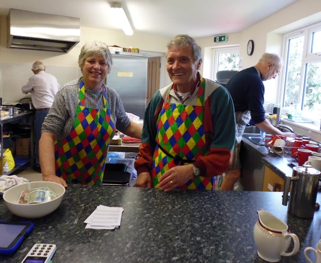 A busy market at Cheriton Fitzpaine
