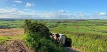 ‘What a beautiful place to crash!’ Driver's lucky escape at Crediton
