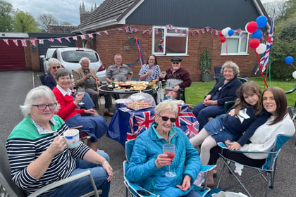 Coronation Street Party enjoyed in Meadow Gardens in Crediton