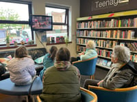 Small crowd watched the Coronation in Crediton Library
