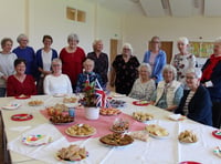 A magnificent spread for Yeoford Yarns Coronation tea
