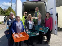 Sustainable Crediton Community Larder thanks Tesco for food donations
