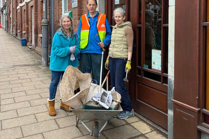 Political group helped sweep Crediton High Street
