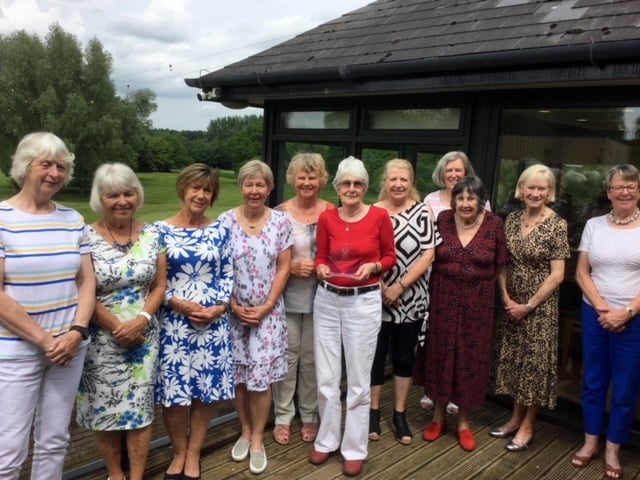 The past ladies captains who took part in the annual golf competition at Downes Crediton Golf Club.