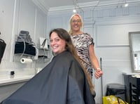 Josie, who suffers from episodes of hair loss has haircut for charity
