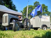 Little grey Fergie tractor heading to Crediton in aid of MND on June 14
